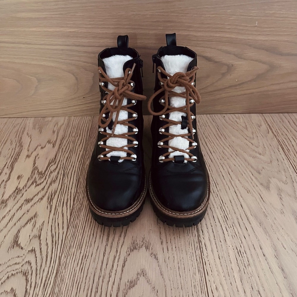 A New Day Leighton Sherpa Lace up Boots